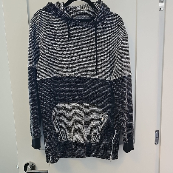 Soulstar Monochrome Striped Men's Hoodie Sweater Size M - Picture 1 of 11